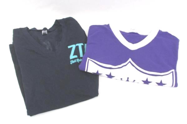 Sorority T-Shirt Lot Zeta Tau Alpha Fall Retreat V Neck Short Sleeve Women's XS