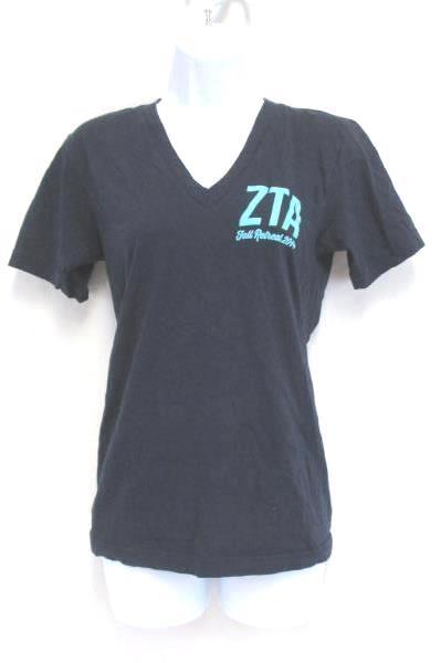 Sorority T-Shirt Lot Zeta Tau Alpha Fall Retreat V Neck Short Sleeve Women's XS