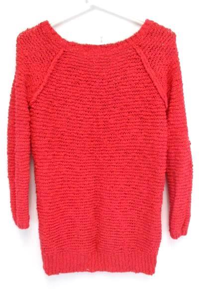 Aeropostale Open Knit Pullover Long Sweater Pink Size Small Petite