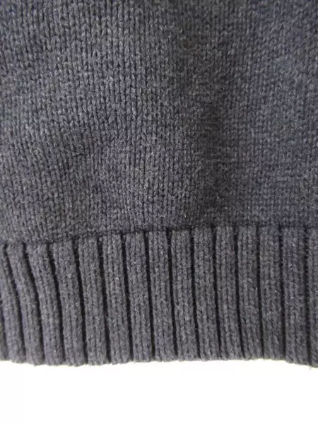 L.L. Bean Gray Tight Knit High Neck Sweater Men's Size XL Tall 0FW85 Ribbed Hems