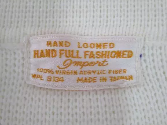 Vintage Hand Full Fashioned Import Hand Loomed Sweater Women's Sz Small Purple