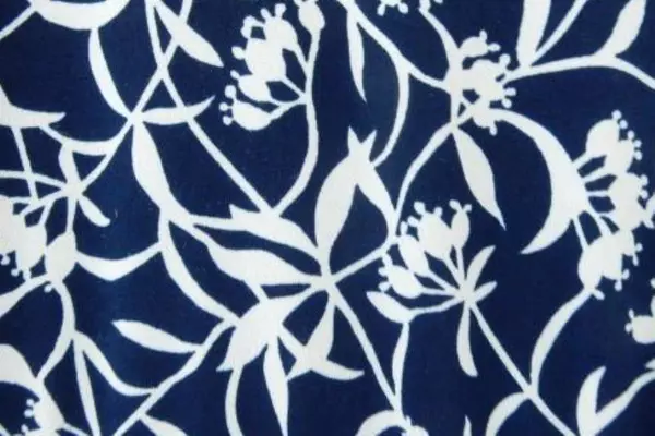 Vintage Miss Dorby Blue And White Floral Dress Women's Size 18 Stretch Frabric