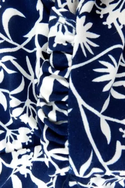 Vintage Miss Dorby Blue And White Floral Dress Women's Size 18 Stretch Frabric
