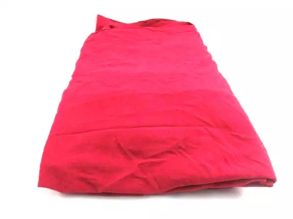 Vintage Red Faux Suede Fabric Remnant Panel Cutters Knit Polyester Upholstery 