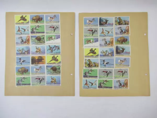 Lot of 84 USA Cinderellas Restore Our Wildlife Stamps on Paper Birds Animals