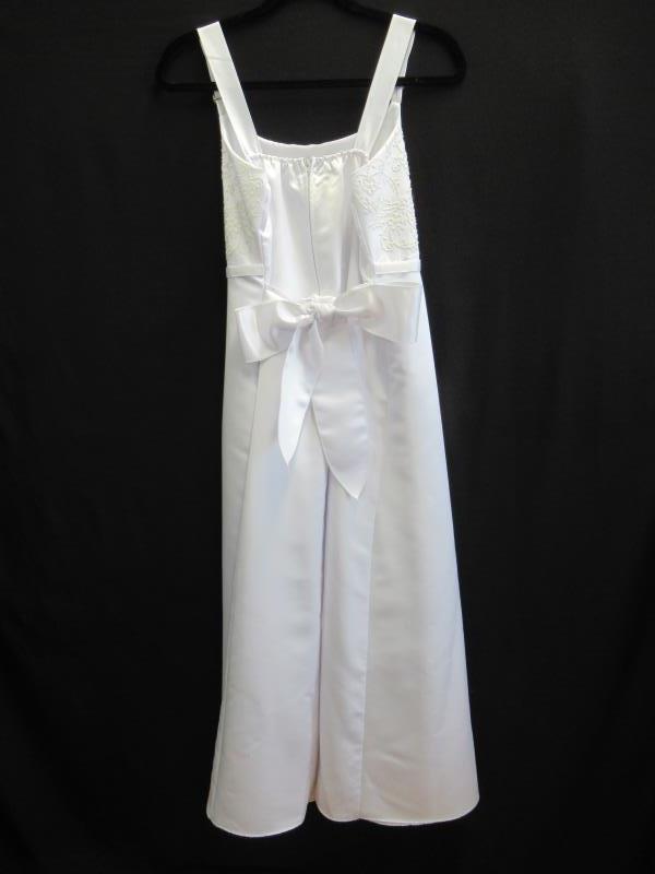 Kids Love Fashion Formal Dress Communion White Beads Sash Blue Flower Girls 18