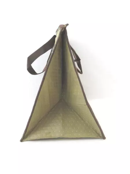 Tropical Paper Garden Hot Cold Reusable Shopping Bag Leaf Pattern Handles Zipper