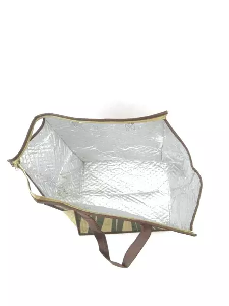 Tropical Paper Garden Hot Cold Reusable Shopping Bag Leaf Pattern Handles Zipper