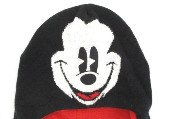 Disney MICKEY MOUSE Laplander Winter Beanie Pom Pom Hat Fleece Lined Knit OS