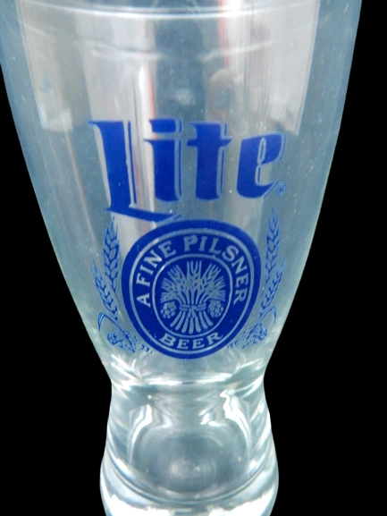 Lot of 5 Vintage Miller Lite A Fine Pilsner Beer Glasses Slammed Shortie Libbey