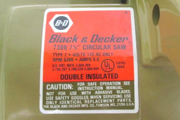 Craftsman Metal Case Black & Decker Circular Saw 7308 Grinding Stone 7 Blades