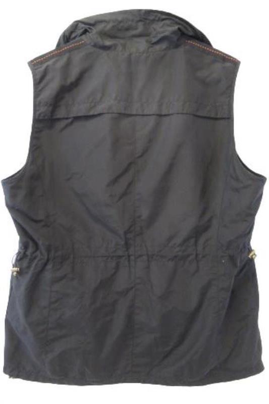 Golfino Reversible Vest Navy Blue Orange Plaid/Black Women's Size 18 Golf Zip Up