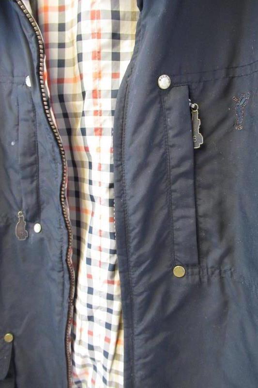Golfino Reversible Vest Navy Blue Orange Plaid/Black Women's Size 18 Golf Zip Up