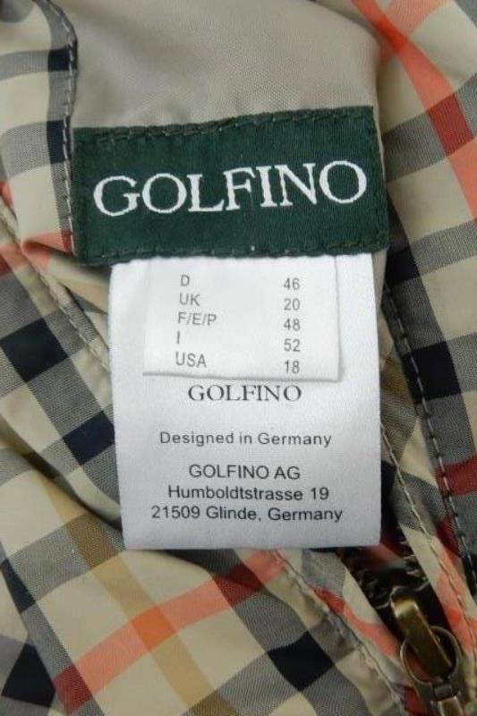 Golfino Reversible Vest Navy Blue Orange Plaid/Black Women's Size 18 Golf Zip Up