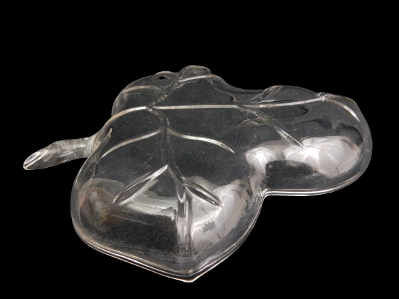 Vintage Hazel Atlas Clear Glass Leaf Shaped Relish Nut Candy Dish 8x7in Decor