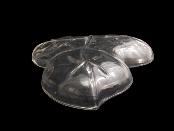 Vintage Hazel Atlas Clear Glass Leaf Shaped Relish Nut Candy Dish 8x7in Decor
