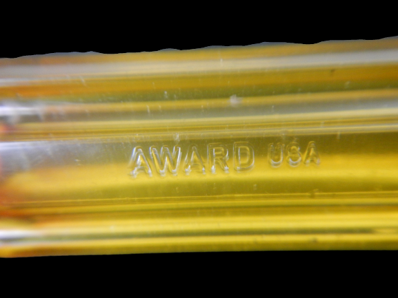 Vintage Award USA 1/32 x 7" Straight Blade Screwdriver Yellow Red Head Plastic