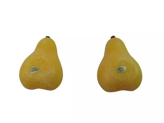 Pottery Barn Floating Candles Pair of Pears Yellow Wax 5 Hours Burning