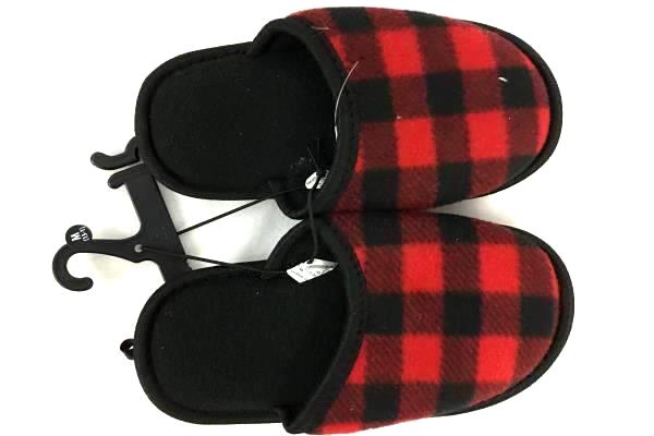 Holiday Tradition Slippers Blue Dark Gray Children's Boy's Size 13/1 Plush