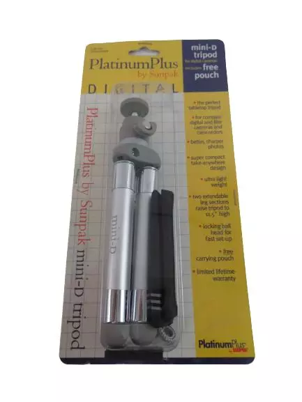 Platinum Plus by Sunpak Digital Mini D Camera Tripod Sealed Free Pouch 620-120BB