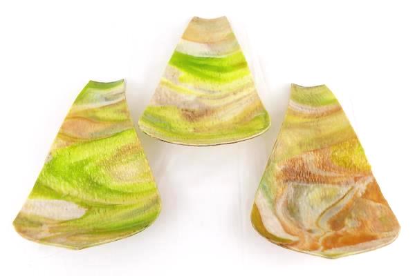 Marbled Glass Light Shade Replacement Pieces DIY Green Brown