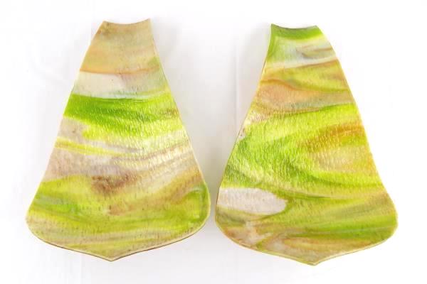Marbled Glass Light Shade Replacement Pieces DIY Green Brown