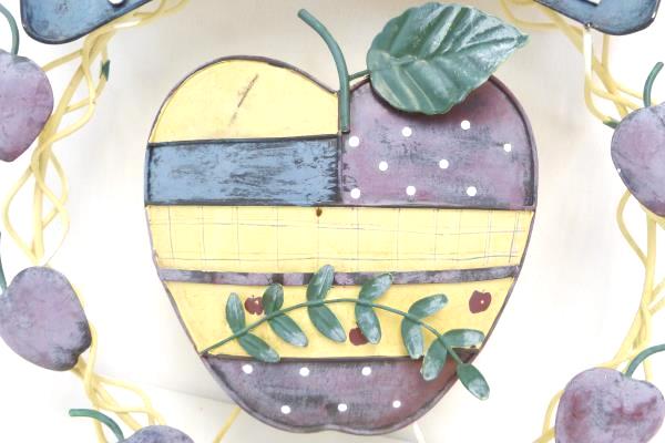 Welcome Metal Apple Hanging Wreath Decoration Home Decor Outdoor Indoor Country