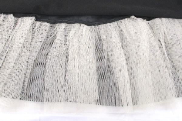 Ruby Rox Junior's Size 5 Black Strapless Dress White Satin Trim/Sash Tulle Skirt