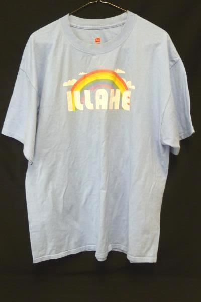 Hawaii Souvenir T-Shirt Graphic Rainbow Light Blue Illahe Adult Size XL