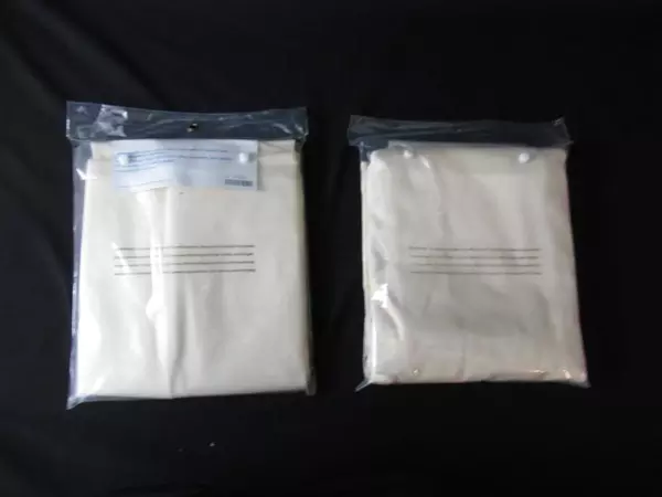 Lot of 2 The Container Store Canvas Garment Suit Bags Gusseted Jacket Bag