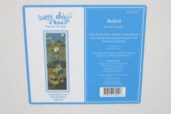 Oopsy Daisy Too Fine Art For Kids "Build It" Canvas Wall Art Boys