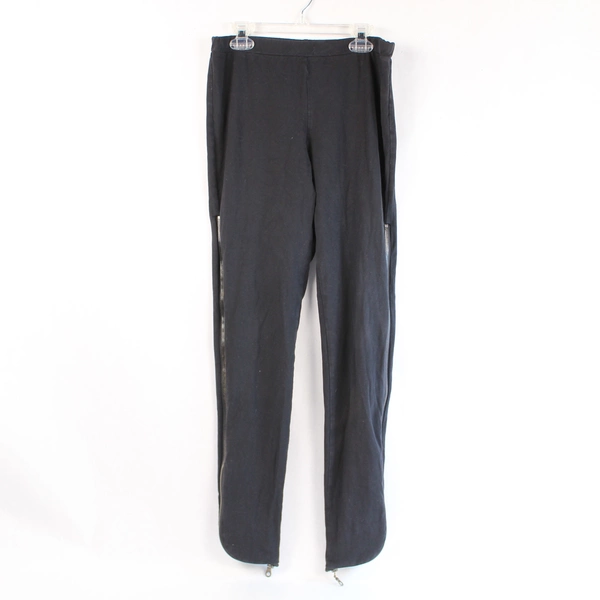 Nordstrom Women's Activewear Leggings M Black Side Zip Good Pre-Owned