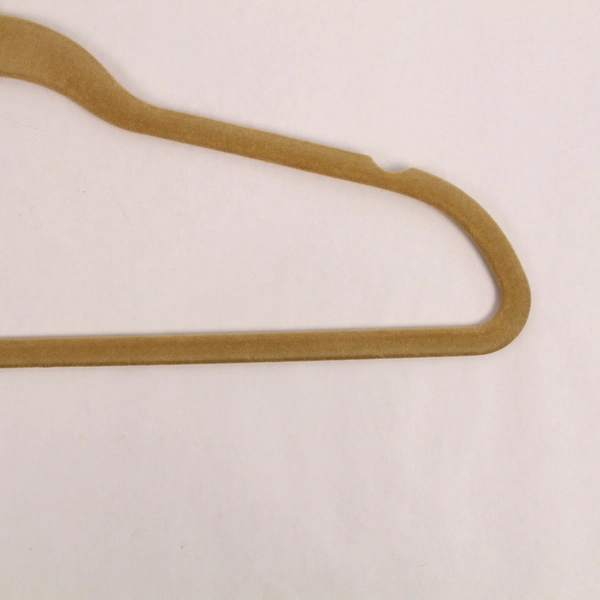 Lot of 9 Beige Velvet Space Saving Hangers with Swivel Hook for Clothes