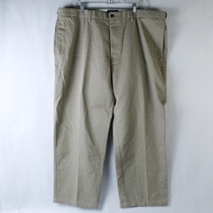 St. John's Bay Dress Pants Slacks Men's Size 44W 29L Beige Flat Front Belt Loops