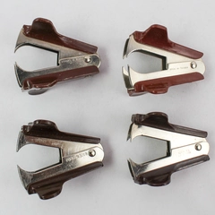 Lot of 4 Brown Staple Removers Pre-Owned School Office Supplies