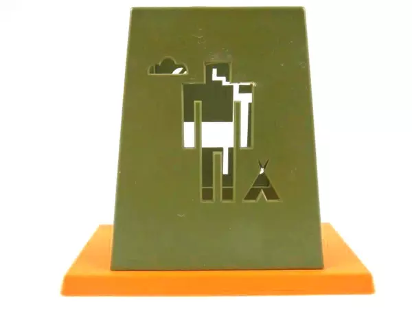 Vintage Napkin Letter Holder Deer Elk Ashland Montana St Labre Indian School