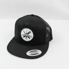 Yupoong Traeger Grills Black Snapback Mesh Trucker Hat Very Good Condition