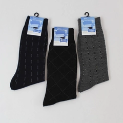 Lot of 3 Men's Socks Black Gray Navy Blue 6.5-13 NWT Great Condition