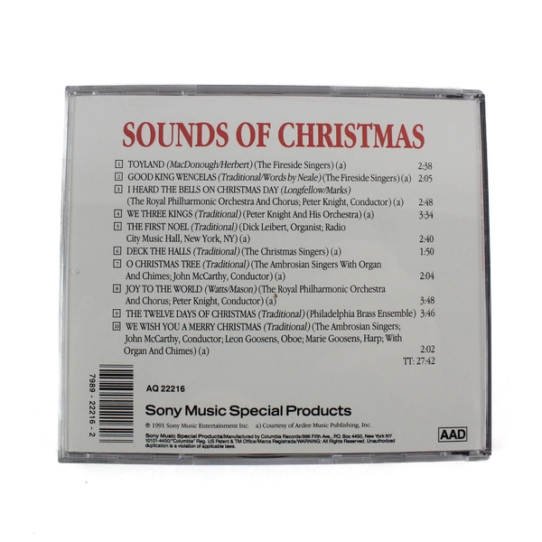 Sounds Of Christmas By Various Artists CD Album 1991 Sony Music Distribution