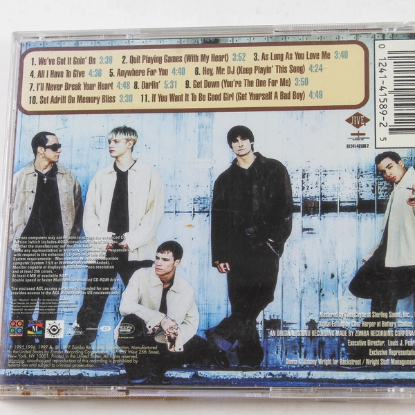 Backstreet Boys CD 1997 Zomba Recording Album Pre-Owned Condition