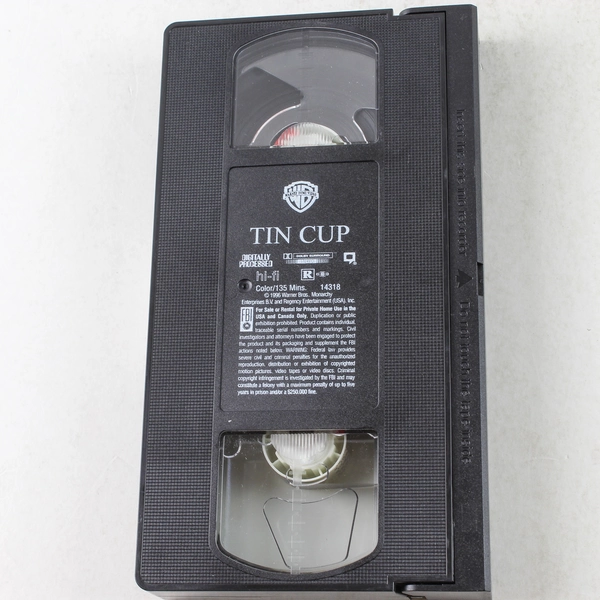 Tin Cup VHS 1996 Warner Bros Kevin Costner Rene Russo Golf Romance