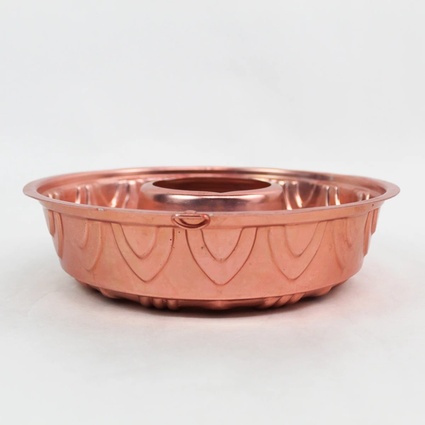 Vintage Copper Pink Fluted Cake Pan Wall Hanging Mold
