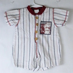 Celebrity Kids Baseball One Piece Infant Size 24 Months Red White Blue Stripes
