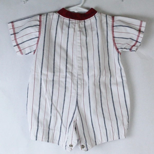 Celebrity Kids Baseball One Piece Infant Size 24 Months Red White Blue Stripes