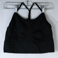Fruit Of The Loom Sports Bra Black Racerback Women's Size XXL Textured No Pads