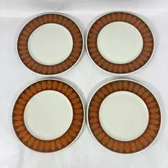 Set of 4 Vintage Franciscan Pottery Terra Cotta Salad Plates 8 Inch