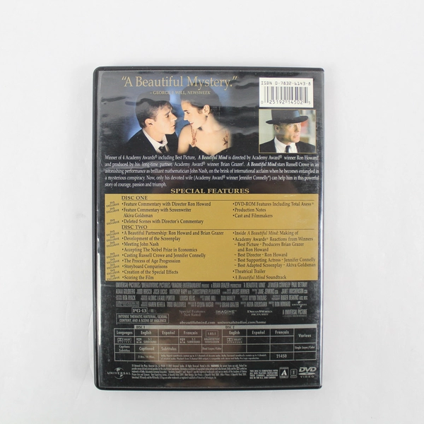 A Beautiful Mind DVD 2002 2 Disc Set Limited Edition Widescreen Russell Crowe