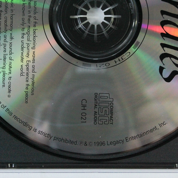 The Relaxing Sounds of the Whales CD by Various Artists Legacy CJH 021