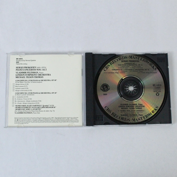 Prokofiev Piano Concertos Nos 1 and 2 Vladimir Feltsman Michael Thomas Audio CD