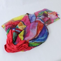 FocusCare Pink Bamboo Viscose Spandex Head Scarf Headwrap One Size